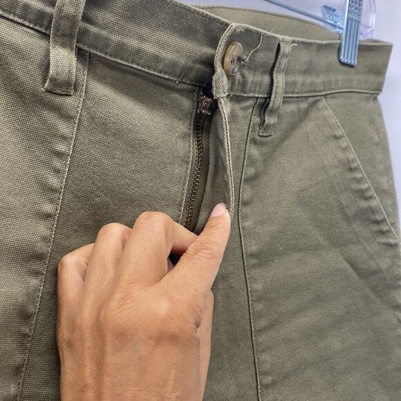 J. Crew Chino Olive Green high waisted ankle length business casual career ware - Picture 4 of 8